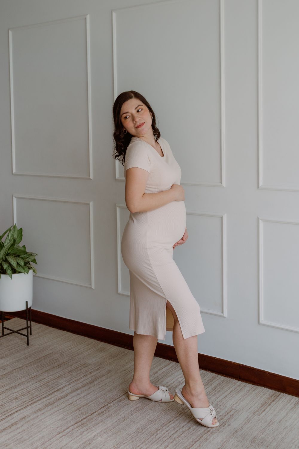 Vestido Lía - Beige, Embarazo y Lactancia