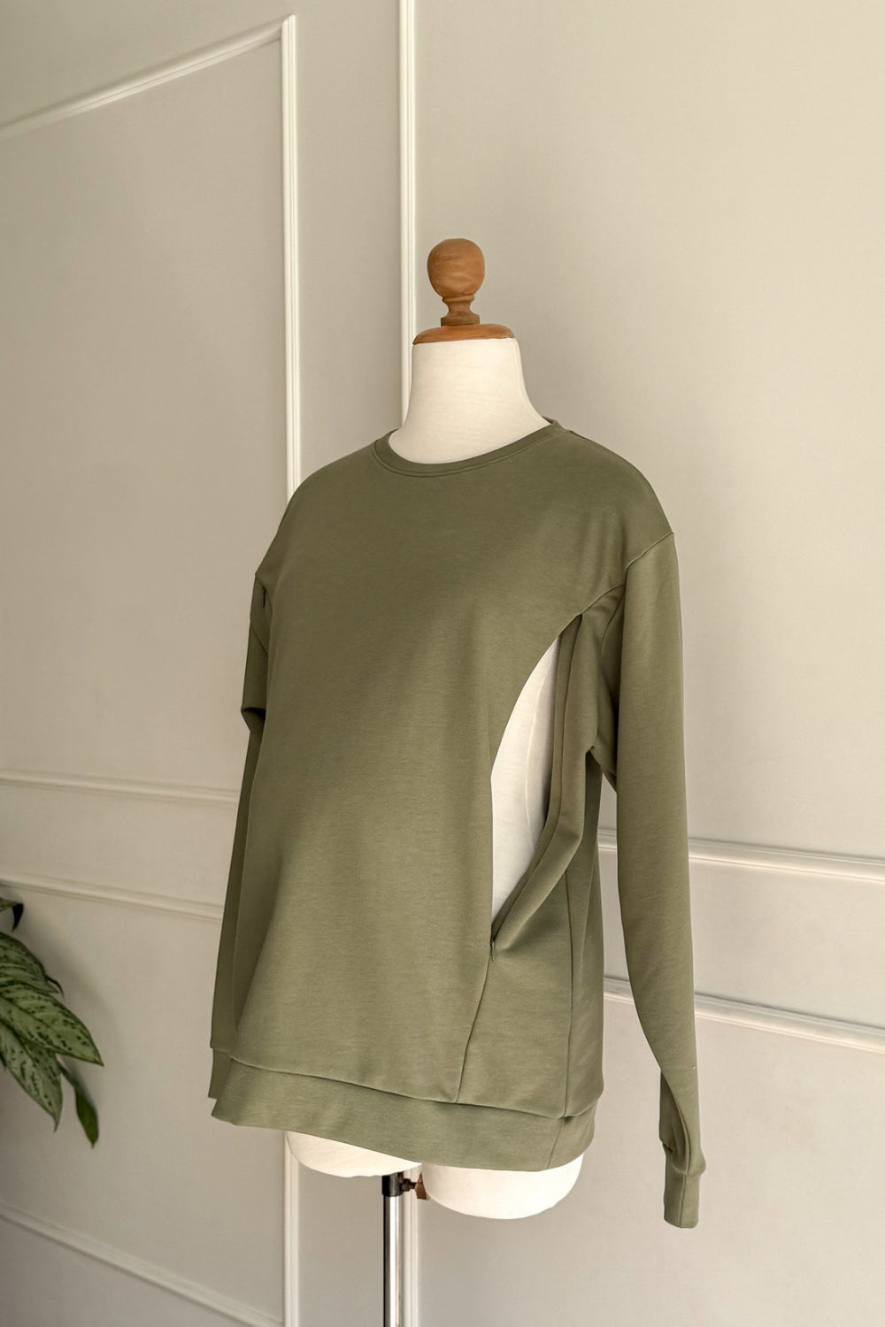 Polera Abigail- Verde pesto, Embarazo y Lactancia