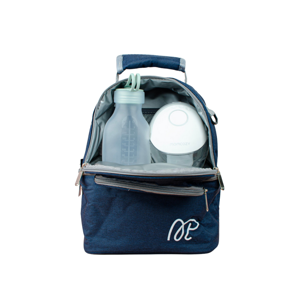 Cooler bag para leche materna- Mamá primero - Azul