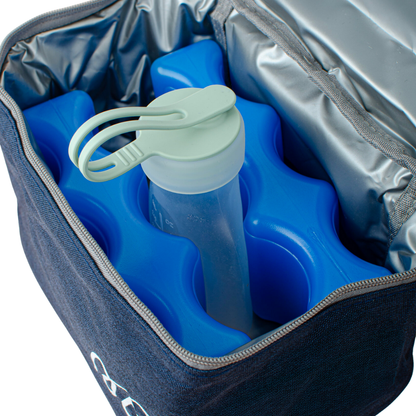 Cooler bag para leche materna- Mamá primero - Azul