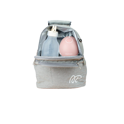 Cooler bag para leche materna - Mamá primero- Gris