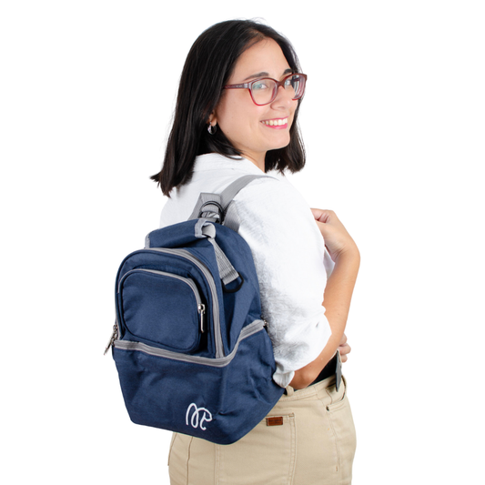 Cooler bag para leche materna- Mamá primero - Azul