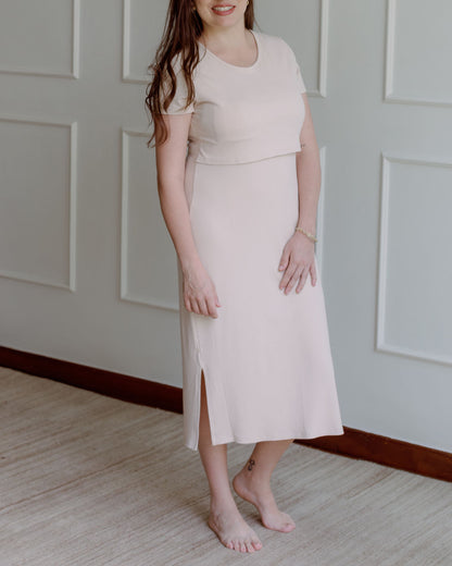 Vestido Lía - Beige, Embarazo y Lactancia
