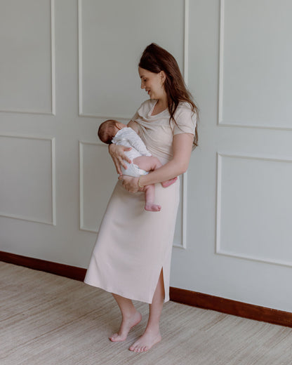 Vestido Lía - Beige, Embarazo y Lactancia
